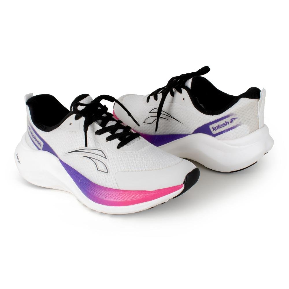 Tênis Kolosh Esportivo Feminino E0467 Branco/Roxo 6