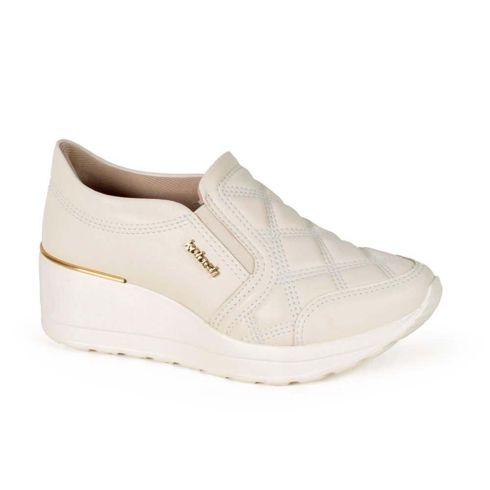 Tênis Kolosh Upper Slip On Feminino C1419A Bege Claro 3