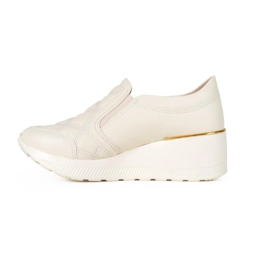 Tênis Kolosh Upper Slip On Feminino C1419A Bege Claro 4