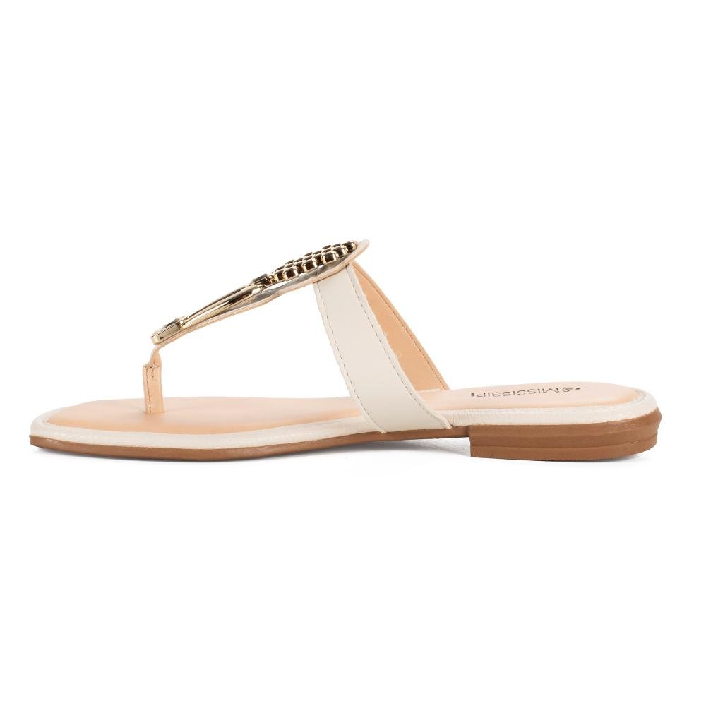 Chinelo Mississipi Feminina MF312 Bege Claro 4