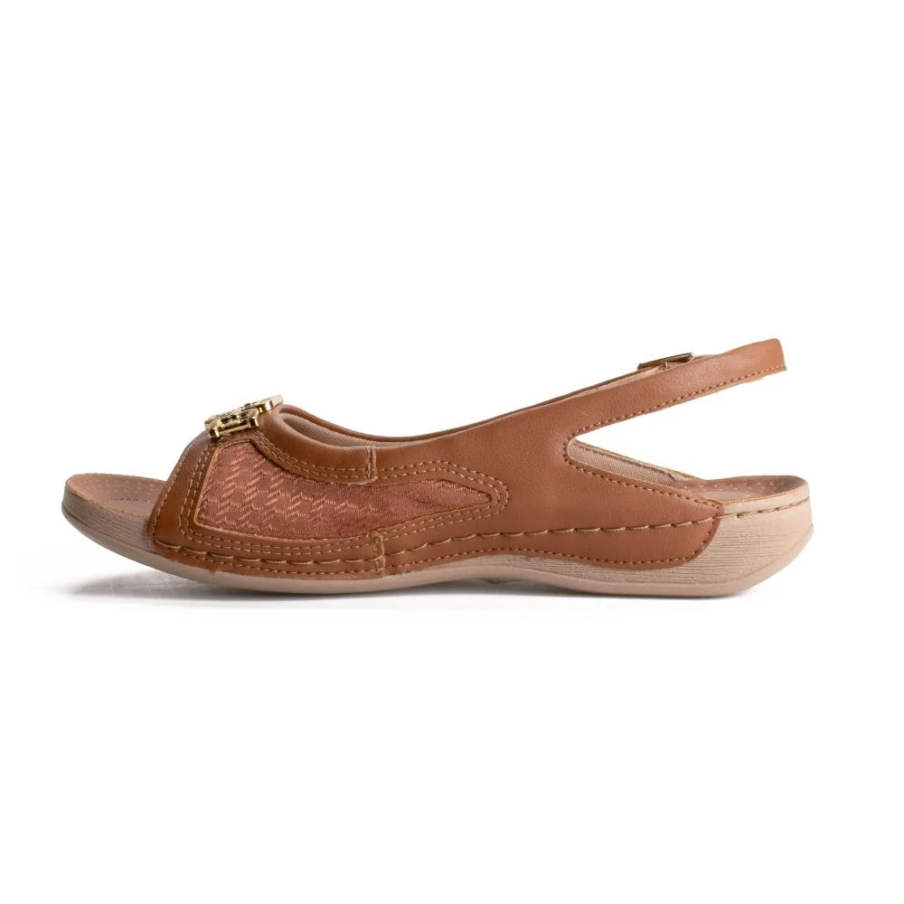 Sandália Campesí Slingback Feminina CP895 Caramelo 4