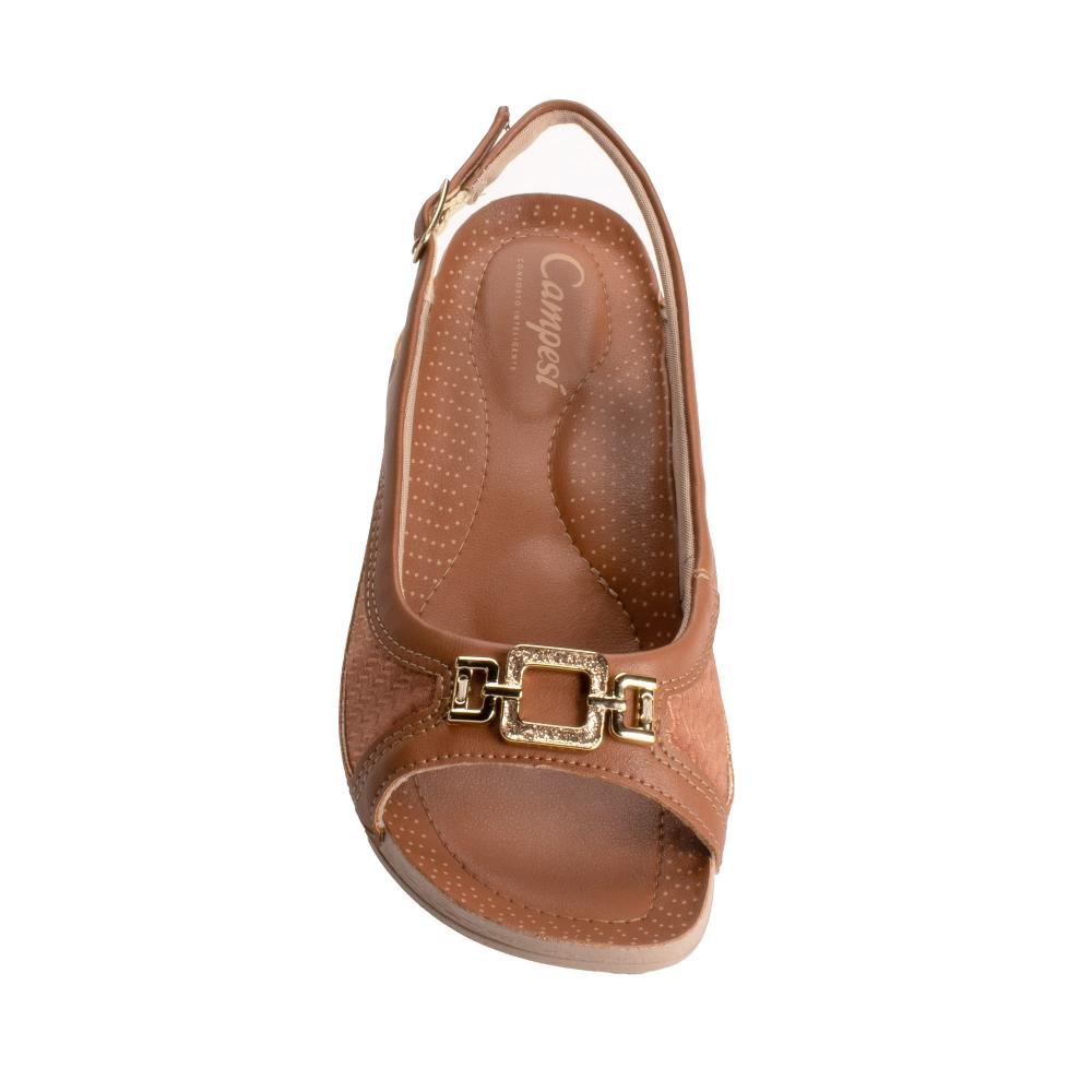 Sandália Campesí Slingback Feminina CP895 Caramelo 6