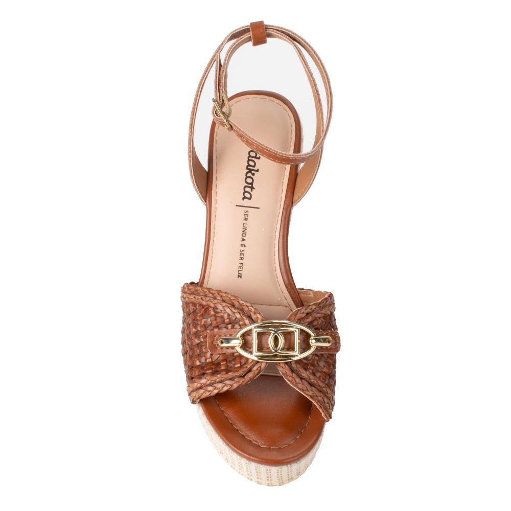 Sandália Dakota Anabela Feminina Y9871 Caramelo 6