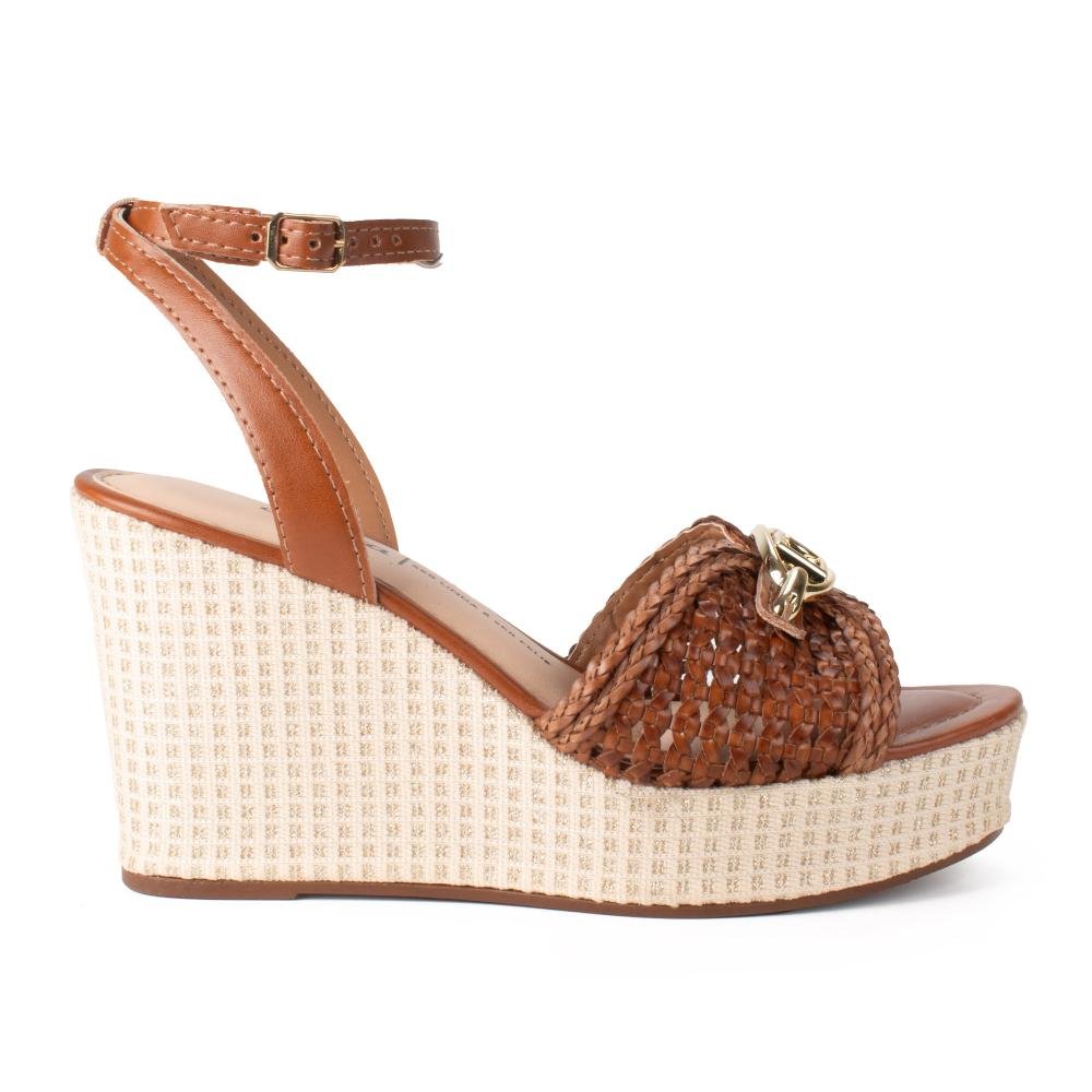 Sandália Dakota Anabela Feminina Y9871 Caramelo 3