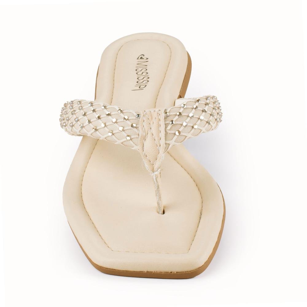 Chinelo Mississipi Feminina MF831 Bege 6