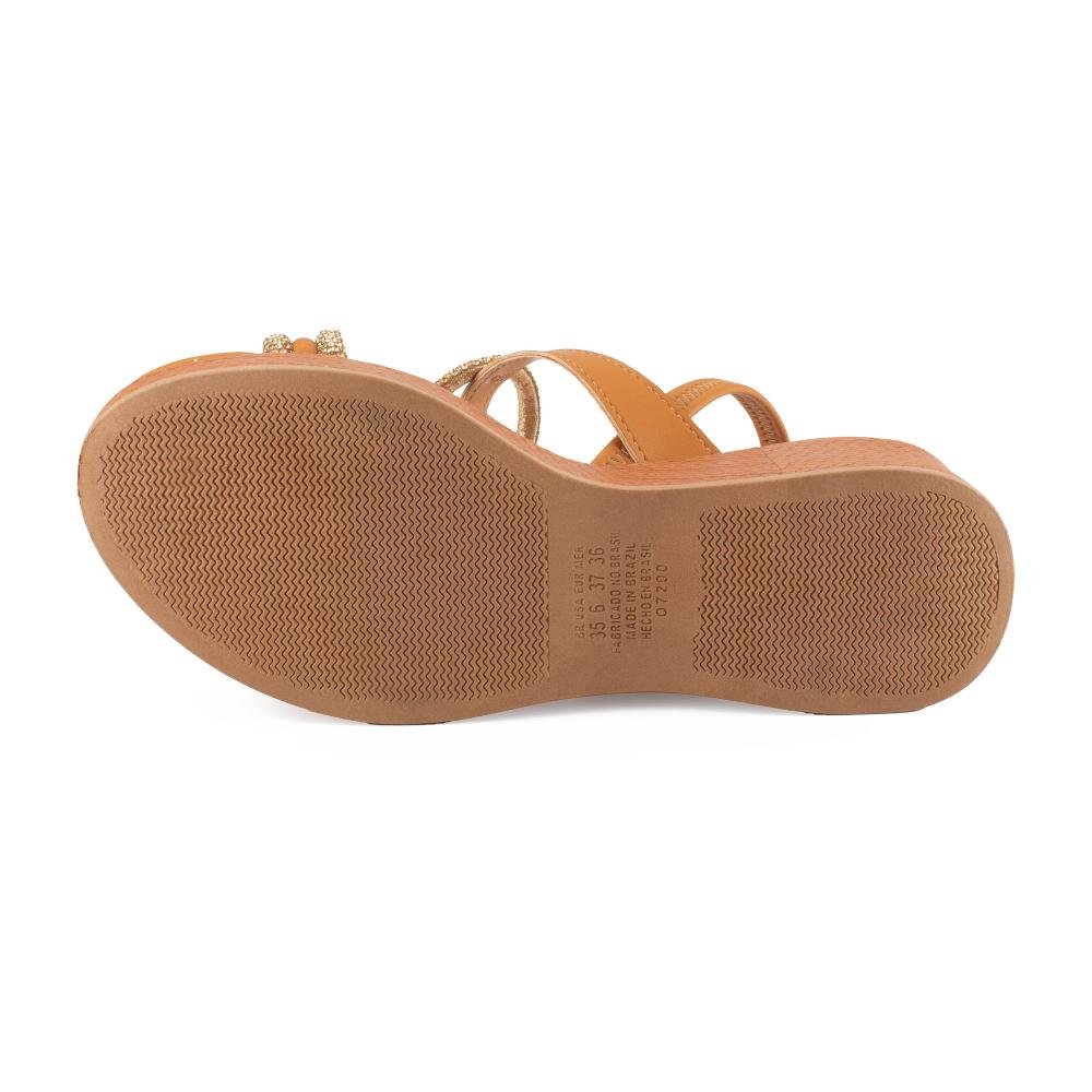 Sandália Mississipi Anabela Feminina MF501 Caramelo 5