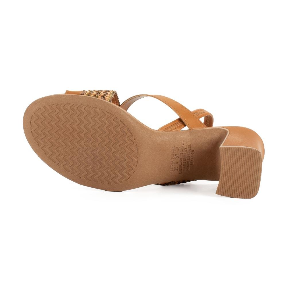 Sandália Mississipi de Salto Bloco Feminina MF941 Caramelo 5