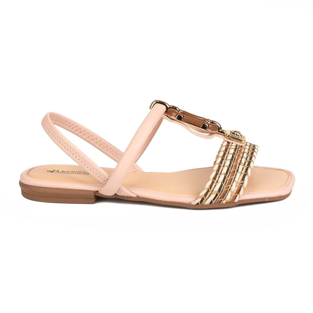 Sandália Mississipi Rasteira Feminina MF302 Rosa 2