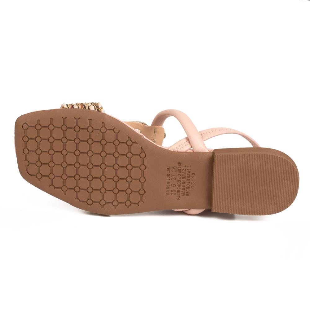 Sandália Mississipi Rasteira Feminina MF302 Rosa 4