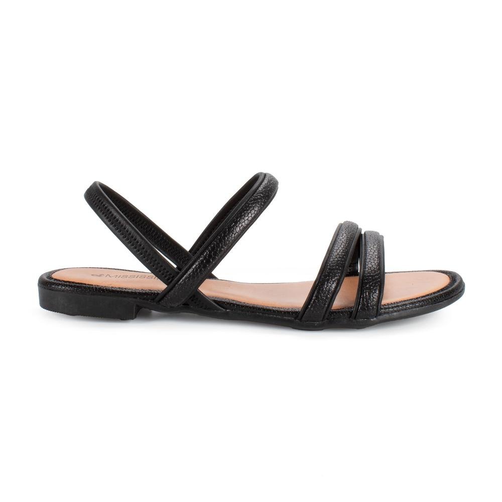 Sandália Mississipi Rasteira Feminina MF652 Preto 3
