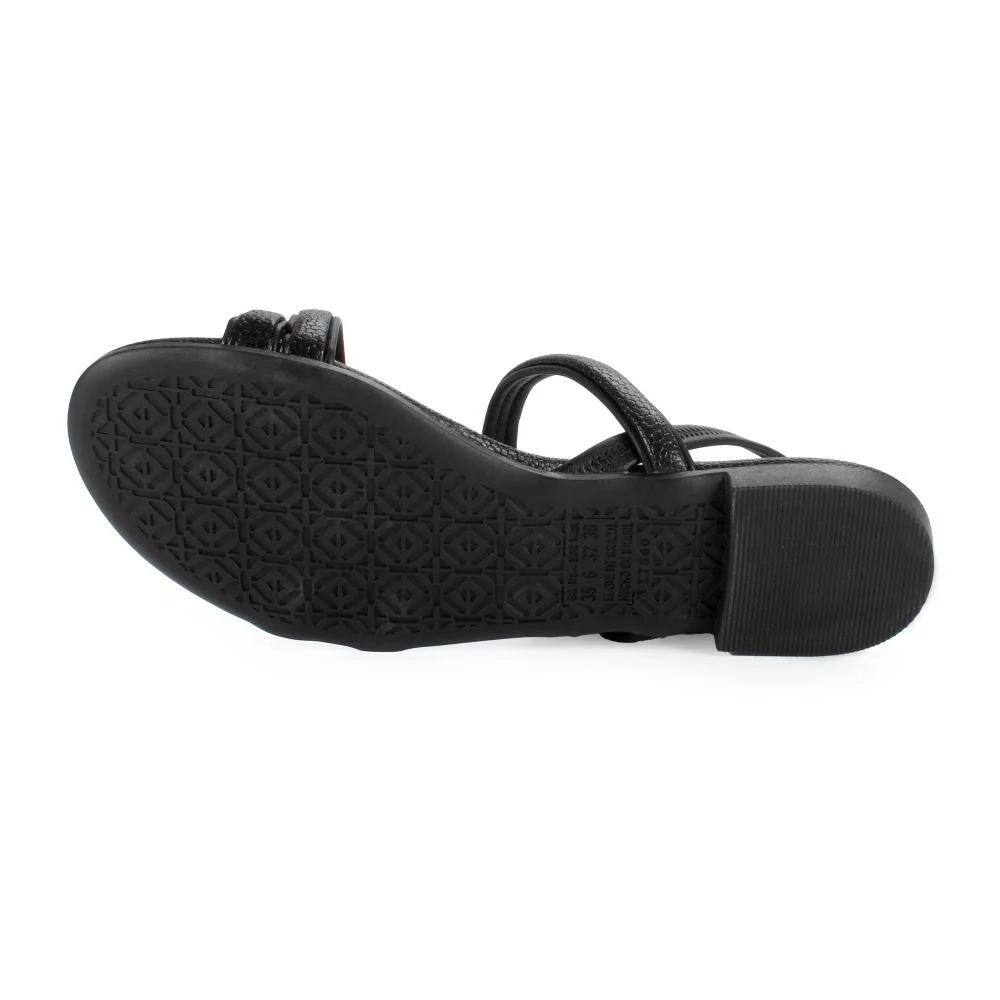 Sandália Mississipi Rasteira Feminina MF652 Preto 5