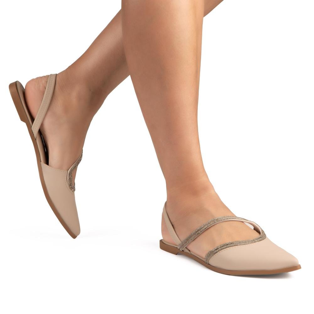 Sapatilha Dakota Com Brilhos Feminino D1052 Bege 2