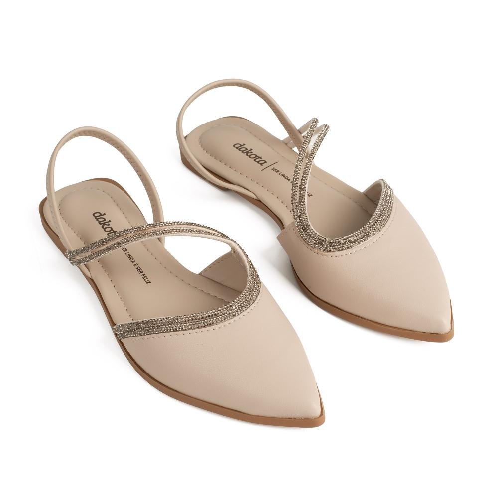 Sapatilha Dakota Com Brilhos Feminino D1052 Bege 6