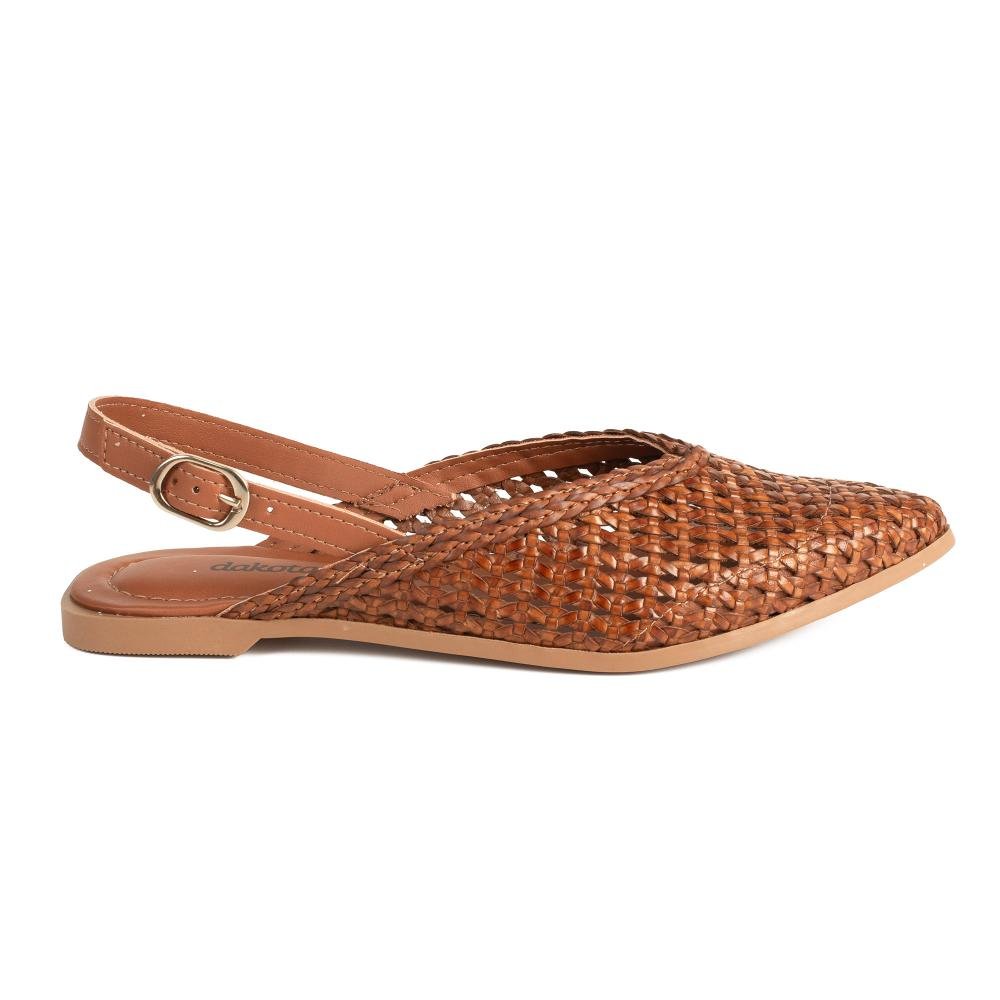 Sapatilha Dakota Slingback Feminino D1053 Caramelo 3