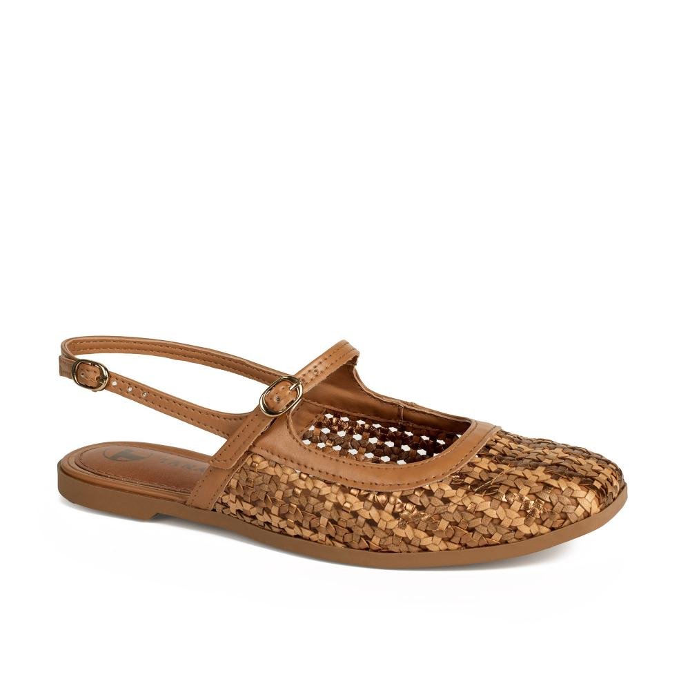 Sapatilha Tanara Slingback Feminino T9151 Bege 1