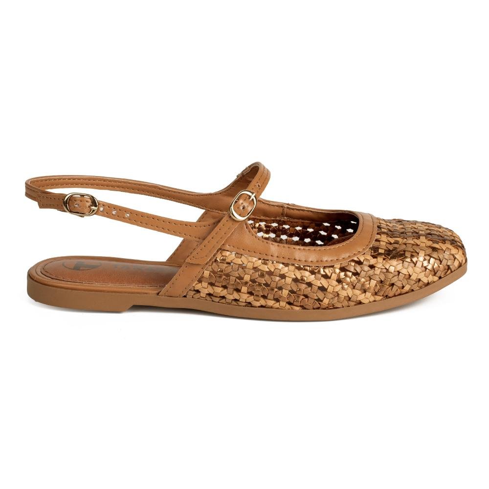 Sapatilha Tanara Slingback Feminino T9151 Bege 3