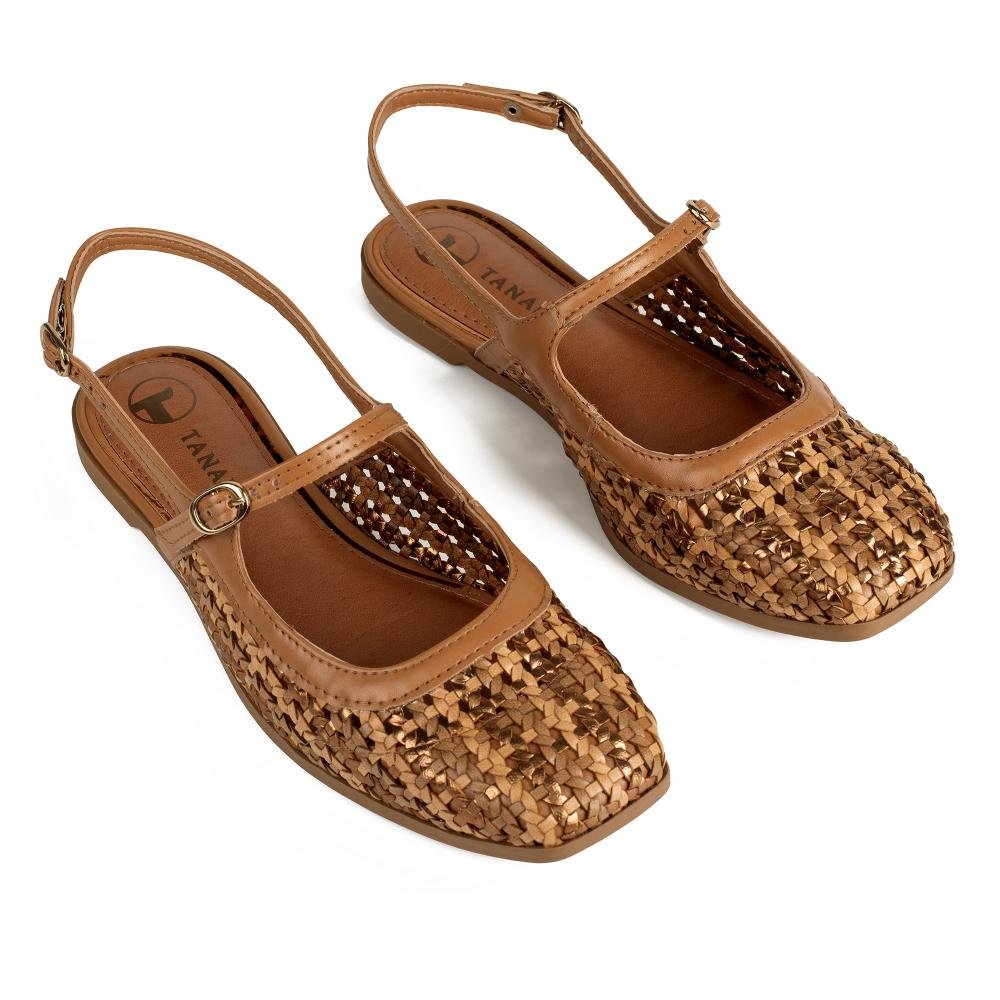 Sapatilha Tanara Slingback Feminino T9151 Bege 6