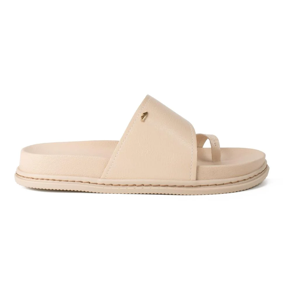 Slide Dakota Flatform Metalizado Feminina Y9462 Bege Claro 3