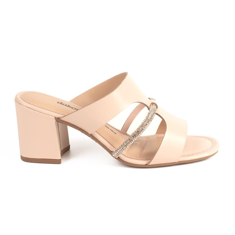 Tamanco Dakota de Salto Bloco Feminina Y9422 Rosa 3