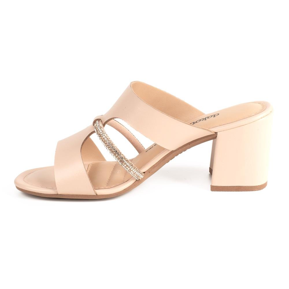 Tamanco Dakota de Salto Bloco Feminina Y9422 Rosa 4