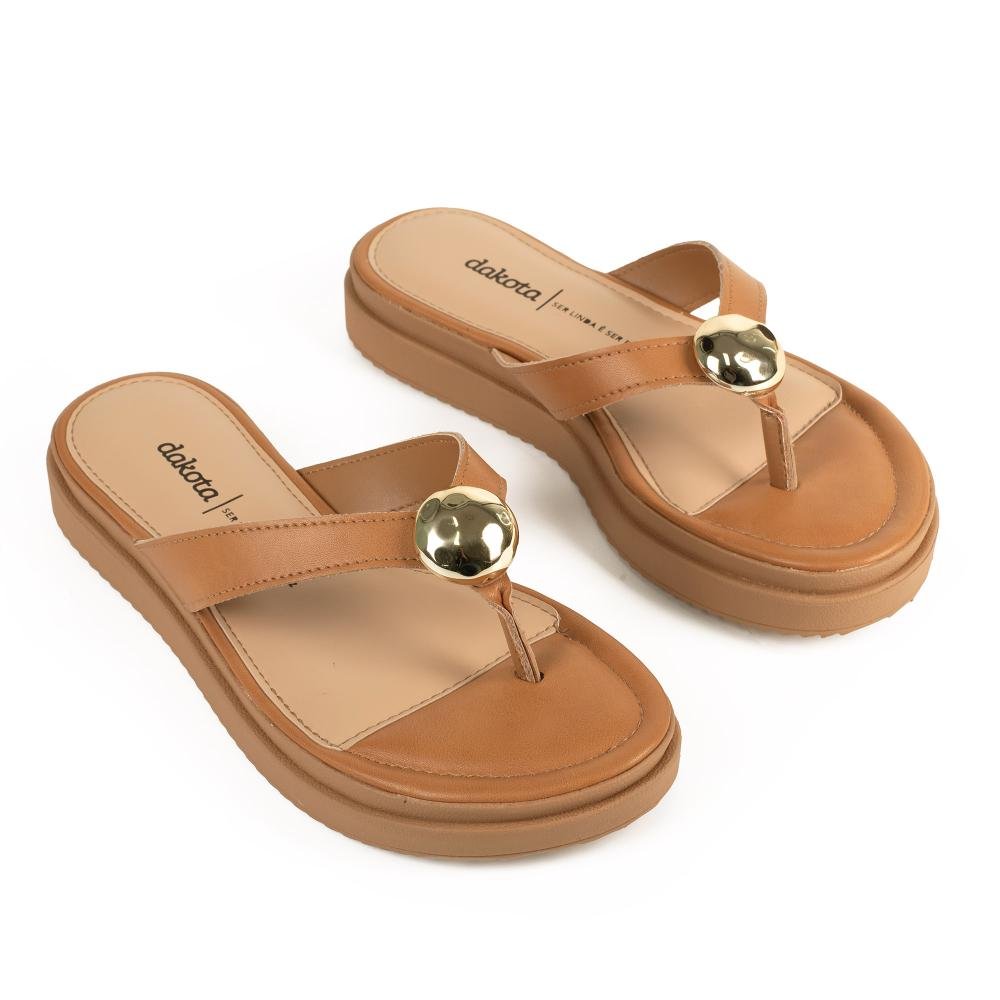 Tamanco Dakota Flatform Feminina Y9282 Caramelo 6