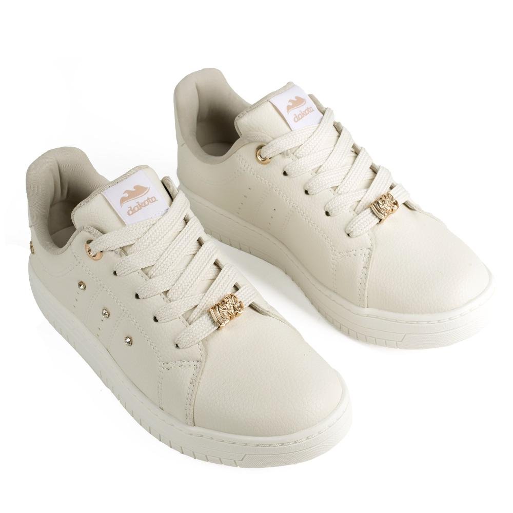 Tênis Dakota Casual Feminino DA795 Bege Claro 6