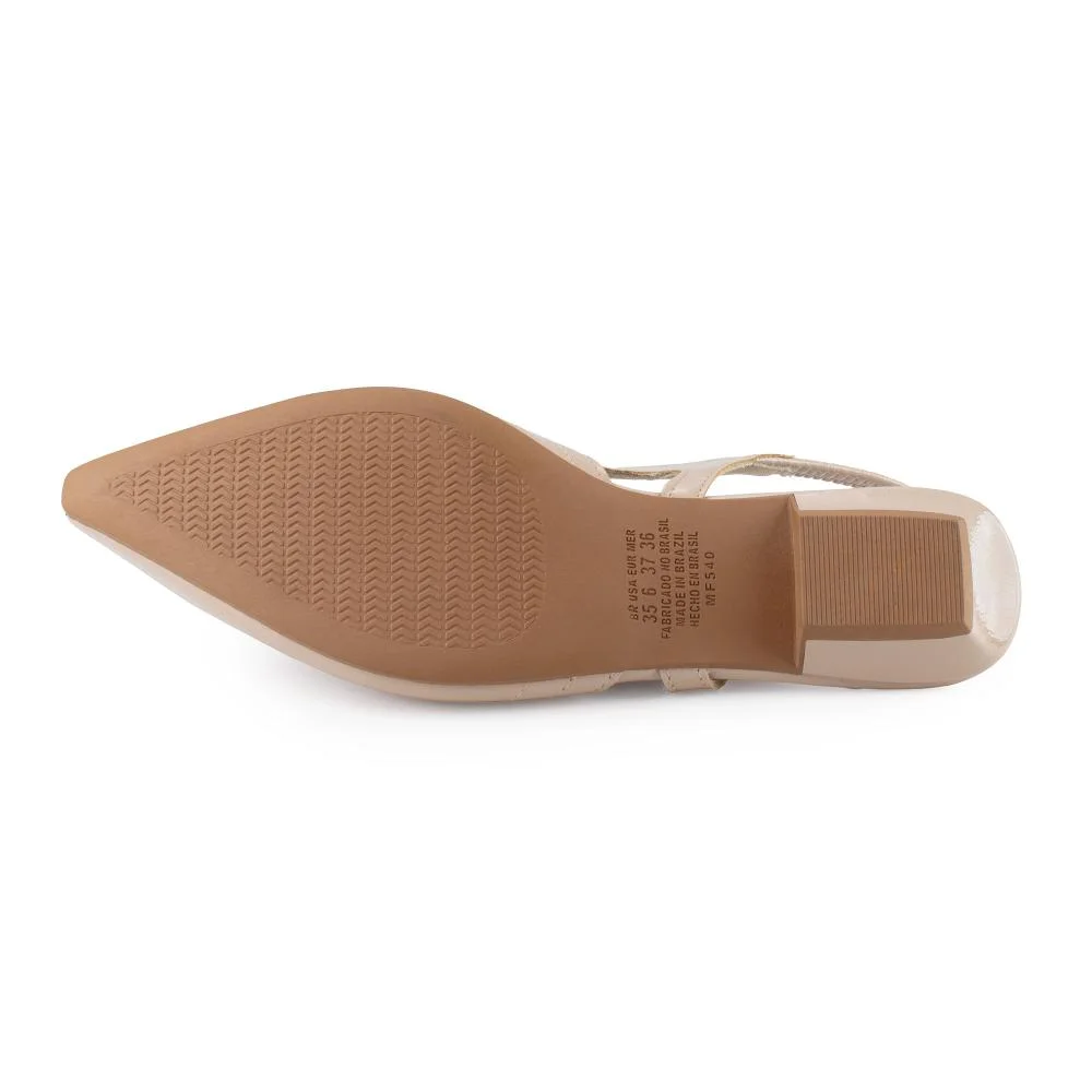 Sapatilha Mississipi Slingback Feminino MF541 Bege 5