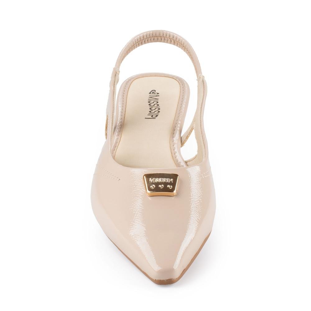 Sapatilha Mississipi Slingback Feminino MF541 Bege 6