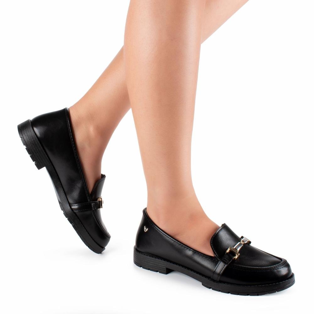 Sapato Mississipi Loafer Feminino MF952 Preto 2