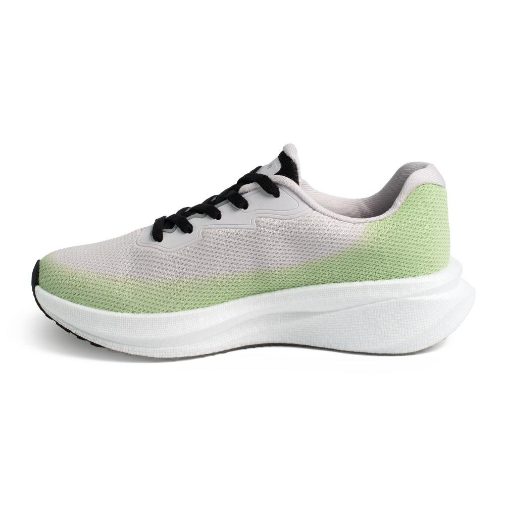 Tênis Kolosh Esportivo Feminino E0603 Cinza Claro/Verde 4