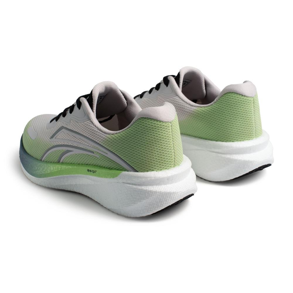 Tênis Kolosh Esportivo Feminino E0603 Cinza Claro/Verde 6