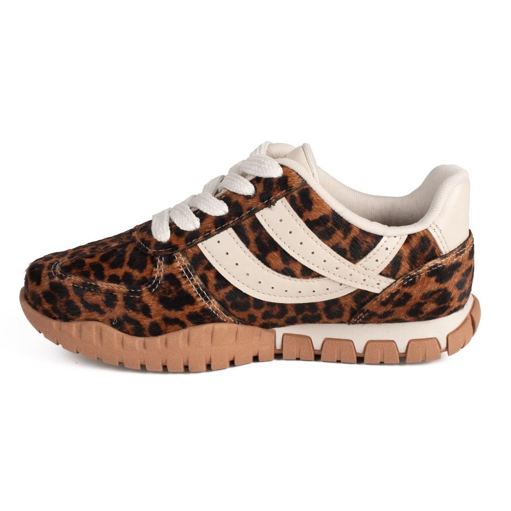 Tênis Tanara Jogging Em Couro Animal Print Feminino T9321 Animal Print 3