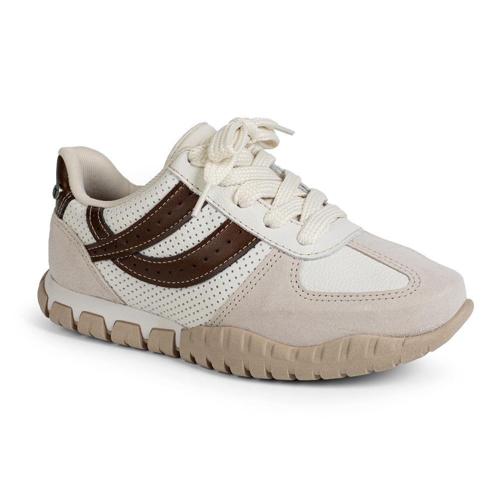 Tênis Tanara Jogging Em Couro Animal Print Feminino T9321