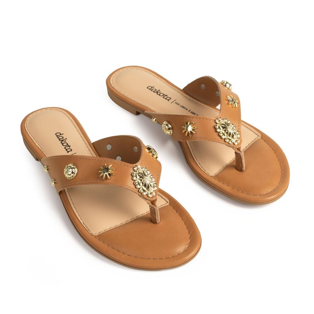 Chinelo Dakota Feminina Y9641 Caramelo 4