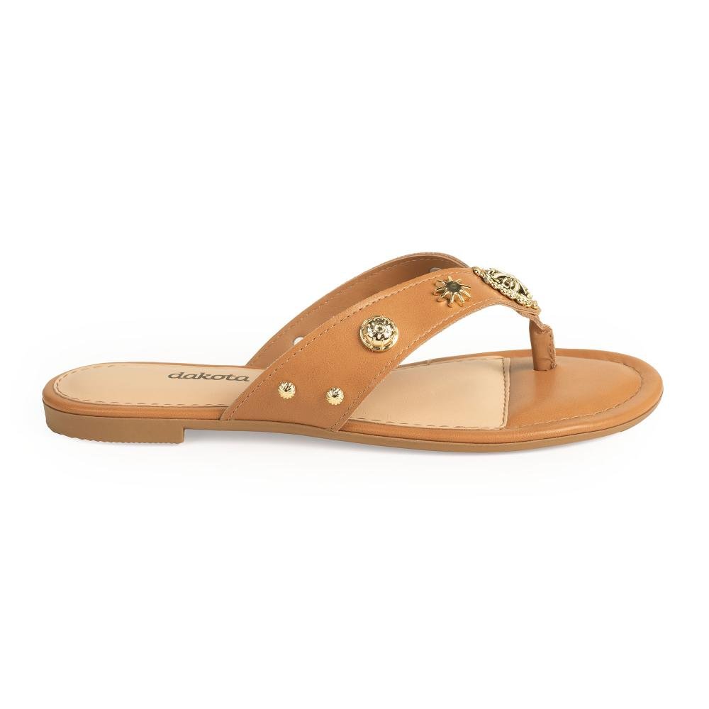 Chinelo Dakota Feminina Y9641 Caramelo 2