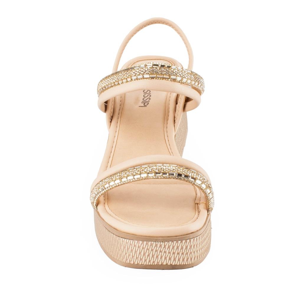 Sandália Mississipi Anabela Feminina ME671 Bege 5