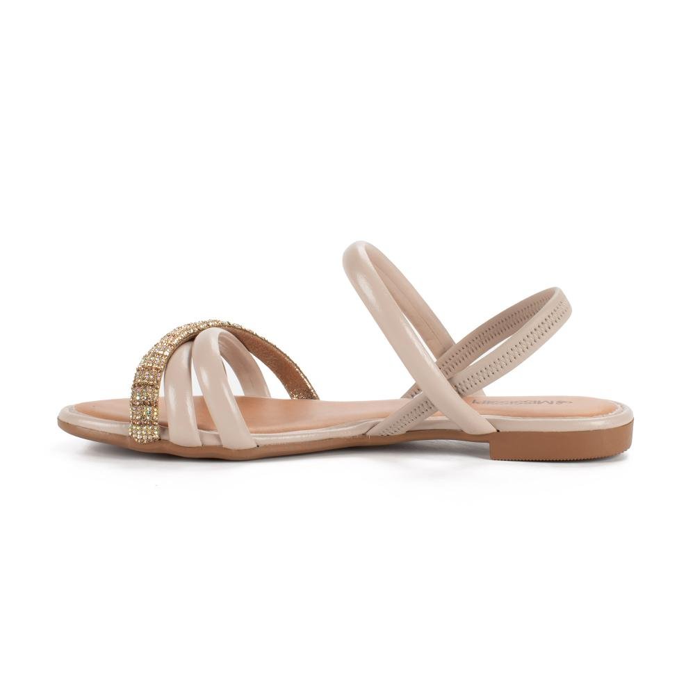 Sandália Mississipi Rasteira Feminina MF821 Bege 4