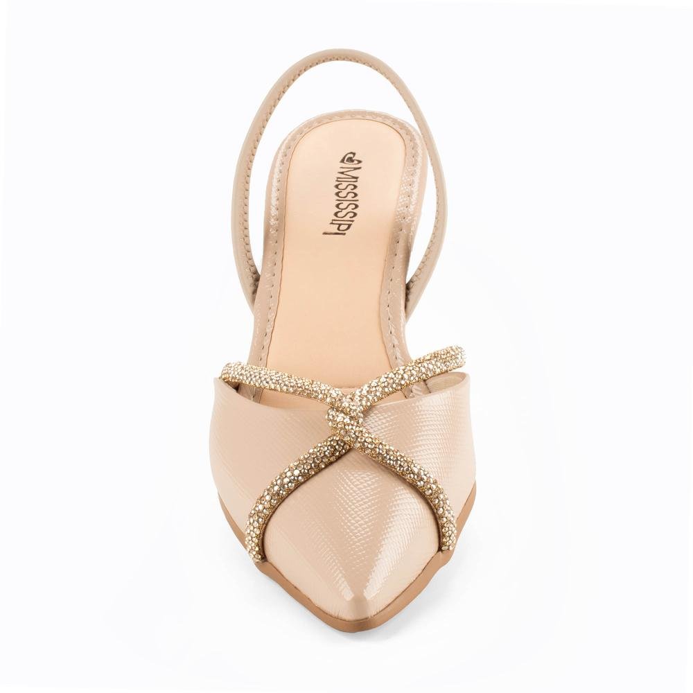 Scarpin Mississipi de Salto Alto Feminino ME913 Bege 5