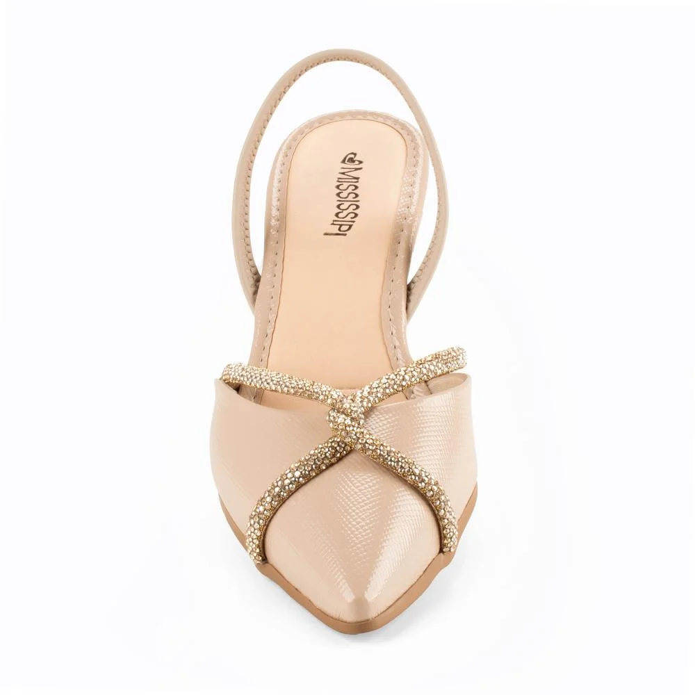 Scarpin Mississipi de Salto Alto Feminino ME913 Bege 5