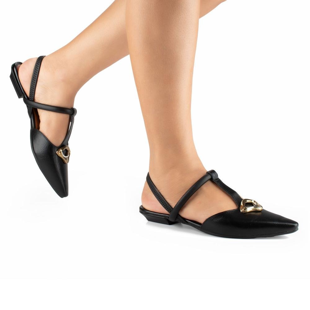 Sapato Mississipi de Salto Baixo Feminino MF543 Preto 2