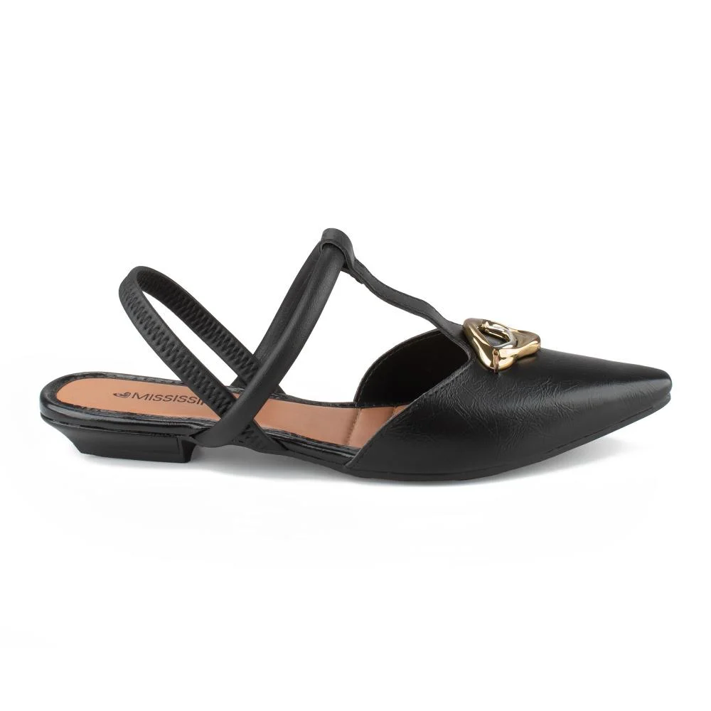 Sapato Mississipi de Salto Baixo Feminino MF543 Preto 3