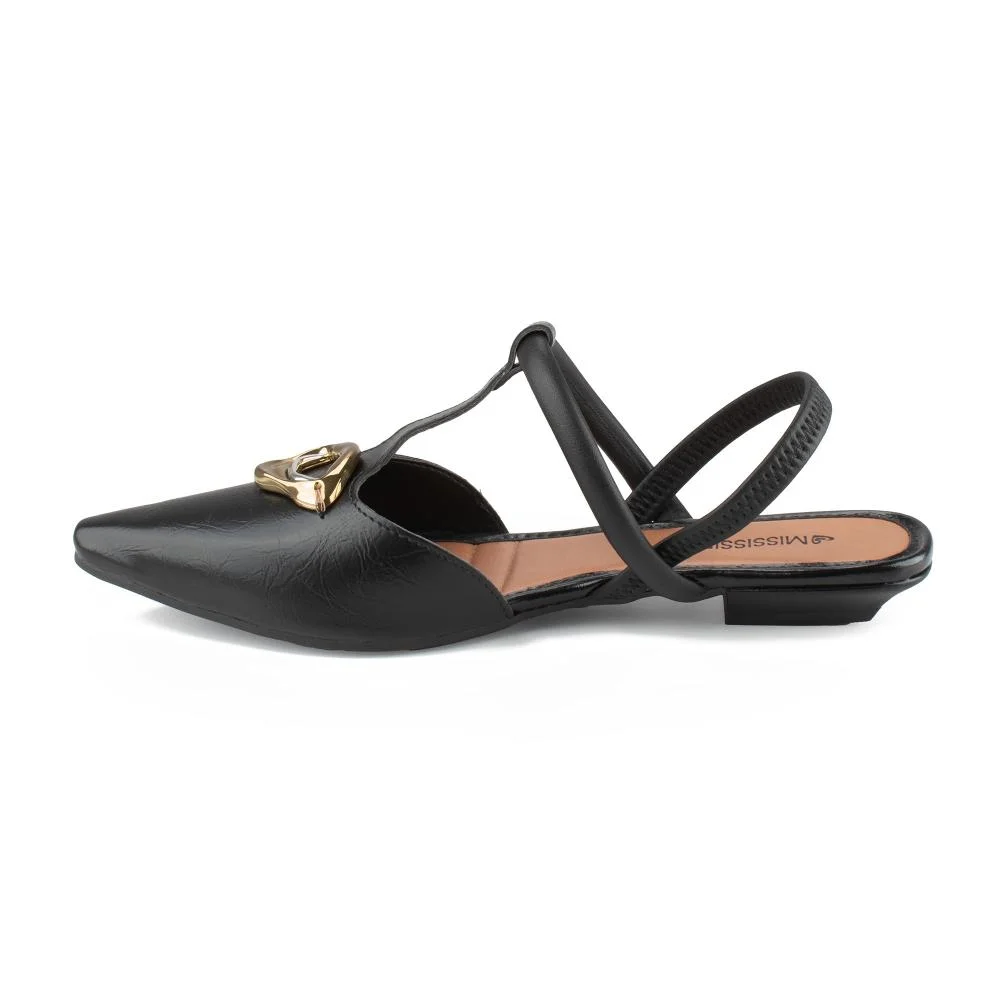 Sapato Mississipi de Salto Baixo Feminino MF543 Preto 4