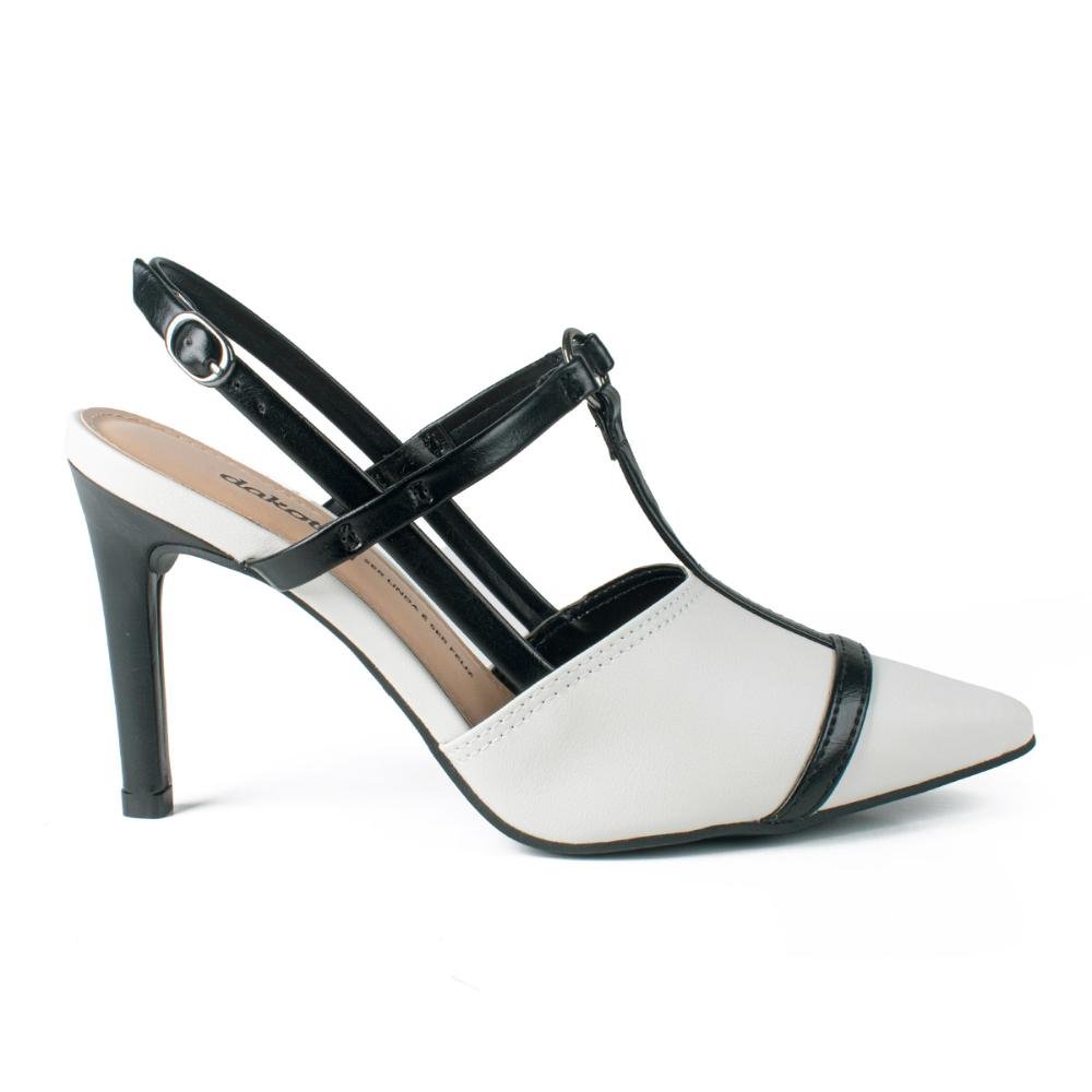Scarpin Dakota de Salto Alto Feminino D0151 Preto/branco 3
