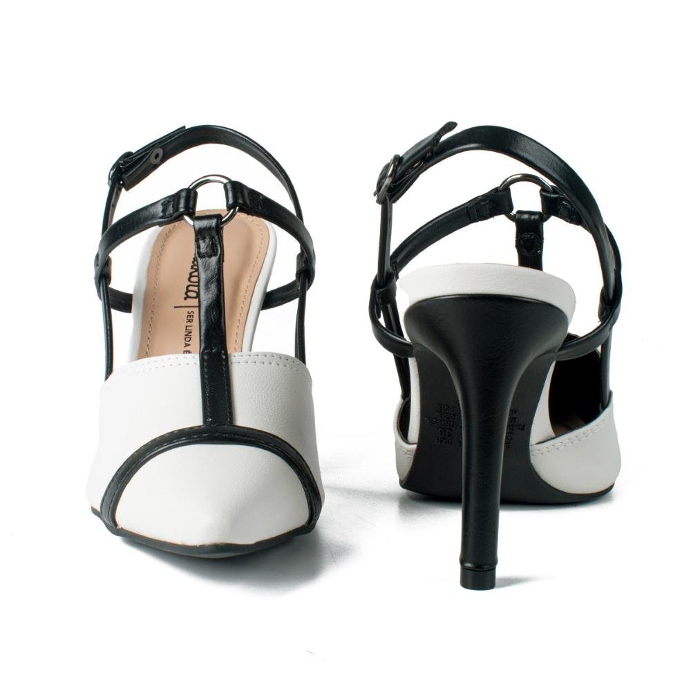 Scarpin Dakota de Salto Alto Feminino D0151 Preto/branco 6