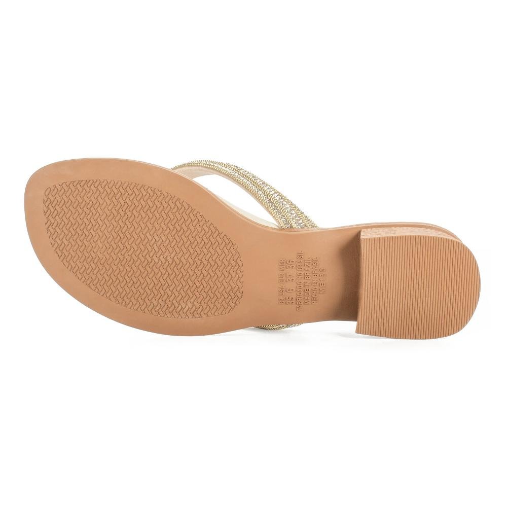 Tamanco Mississipi de Salto Bloco Feminina ME131 Bege 5