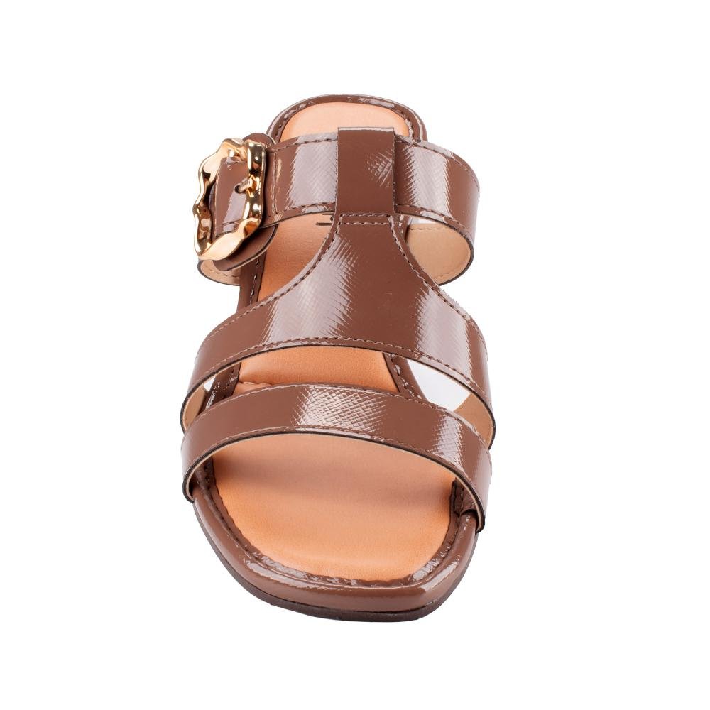 Tamanco Mississipi de Salto Bloco Feminina MF262 Marrom 6