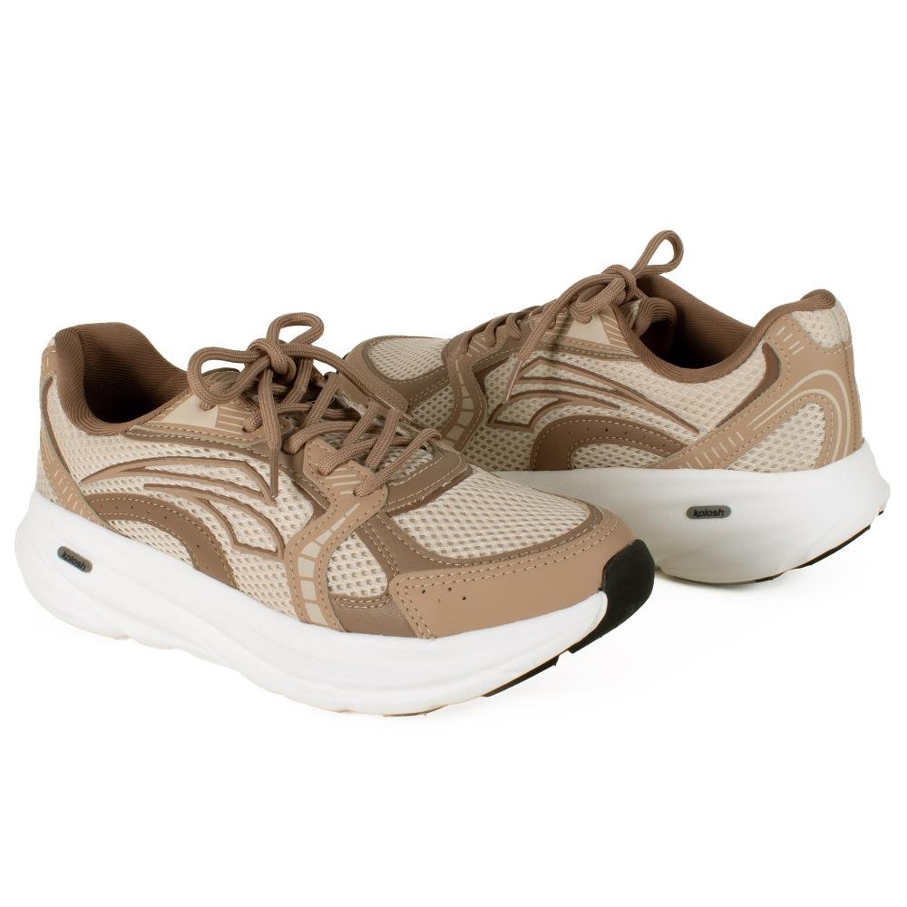 Tênis Kolosh Esportivo Masculino H3529 Marrom/Bege 5