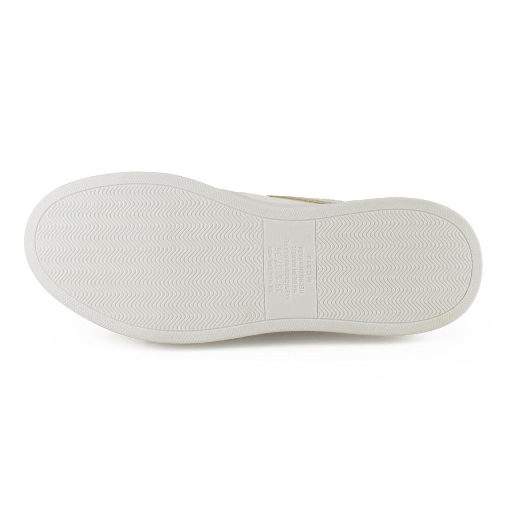 Tênis Mississipi Casual Feminino J0032 Bege/Branco 5