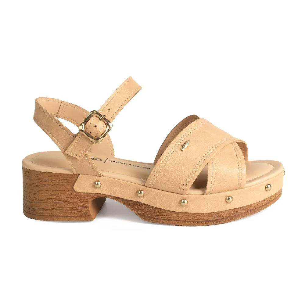 Sandália Dakota Anabela Feminina Y9883 Bege 3