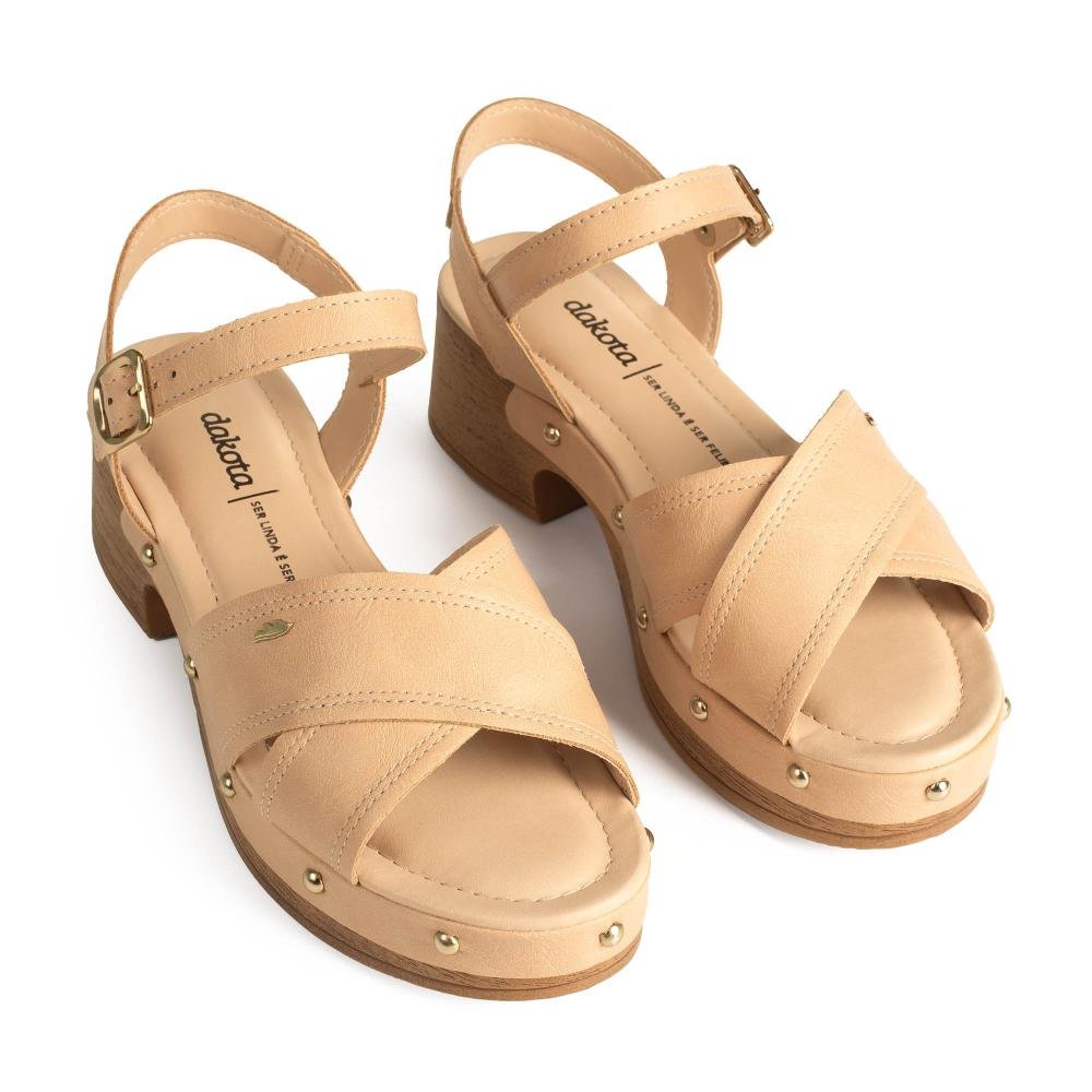 Sandália Dakota Anabela Feminina Y9883 Bege 6